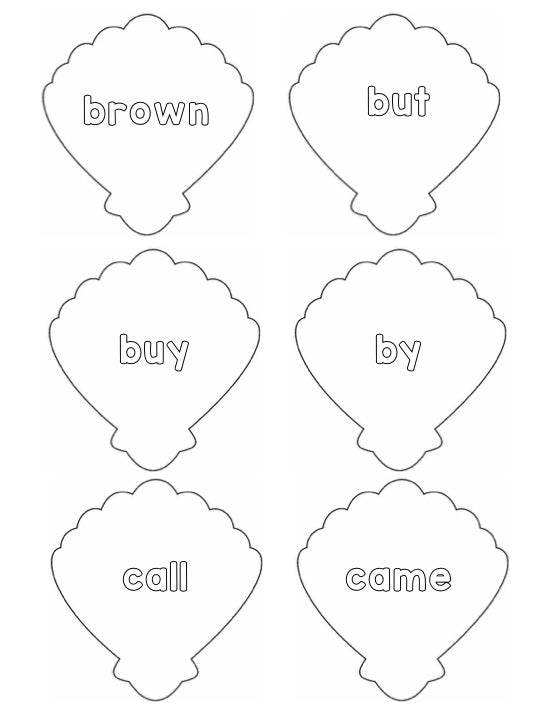 Seashell Sight Words Editable Project