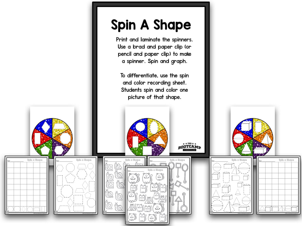 Shapes Bootcamp:  A 2D and 3D Shapes Unit (No Theme)