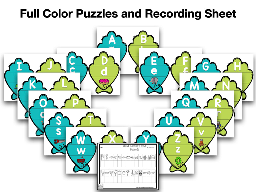 Shell Letters & Sounds – The Kindergarten Smorgasboard Online Store