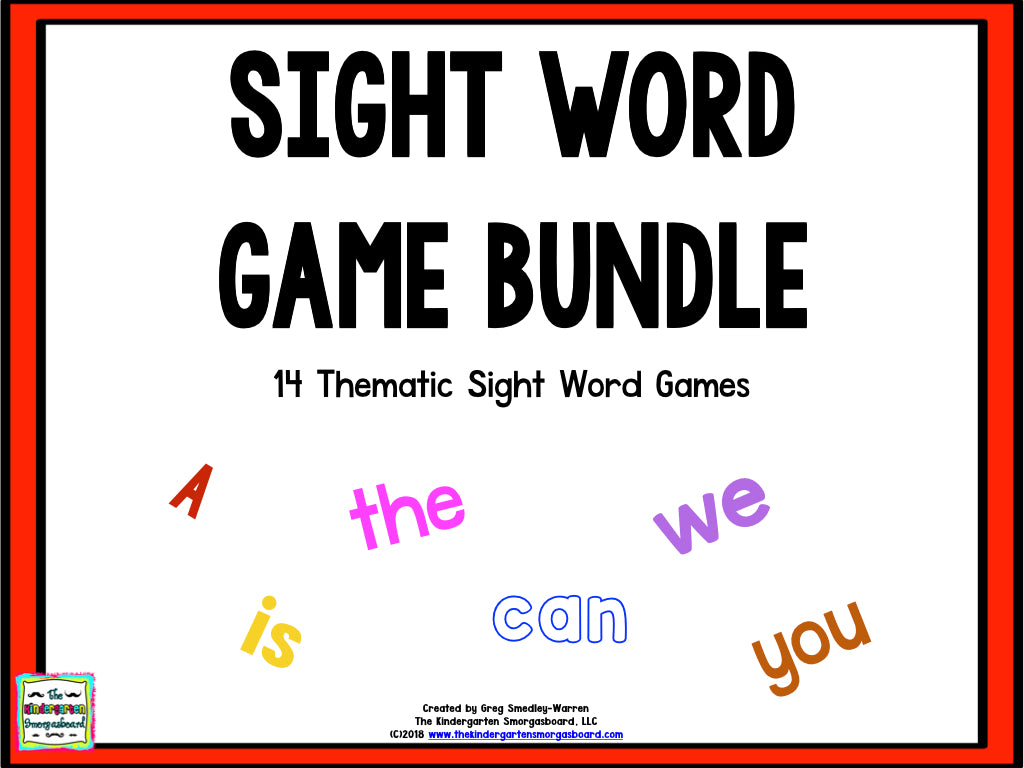 Sight Words Editable Games BUNDLE!