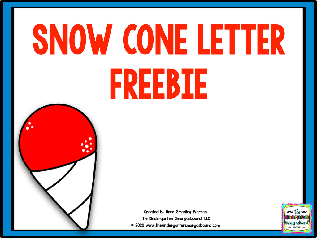 Snow Cone Letter Freebie