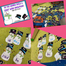 Snowman Sight Words Game