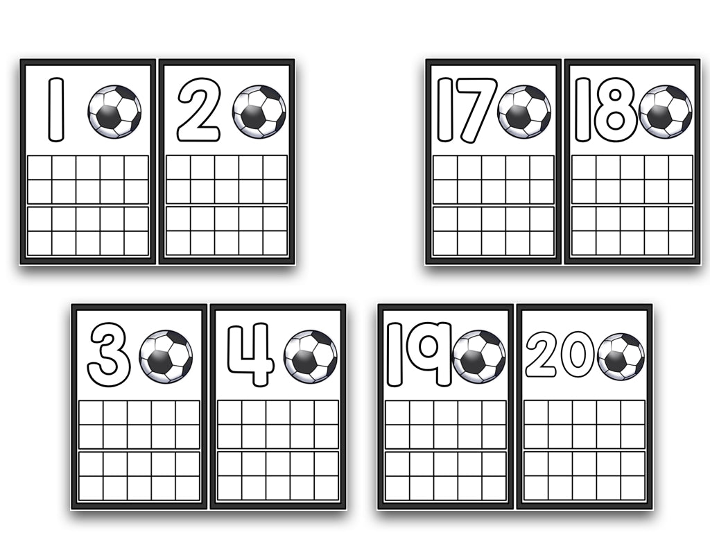 Sports Ten Frame Cards