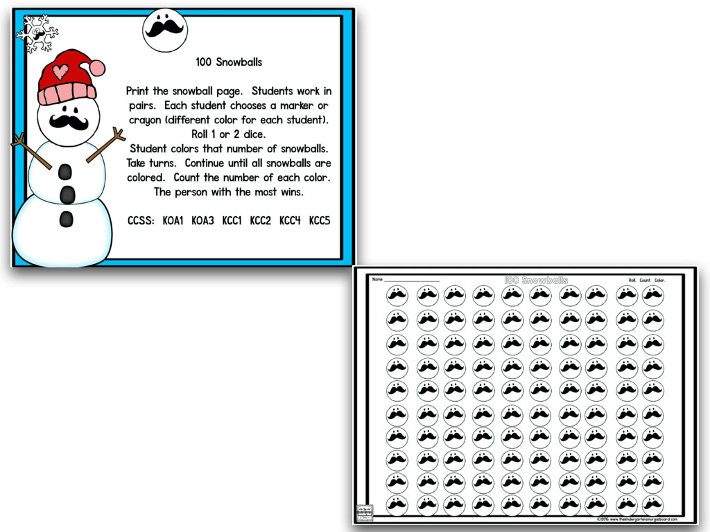 Stachin' in the Snow: Winter Math and Literacy Centers