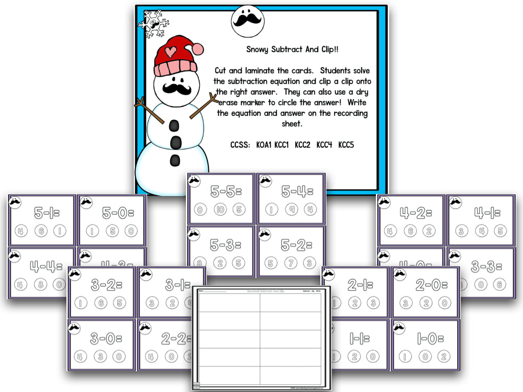 Stachin' in the Snow: Winter Math and Literacy Centers