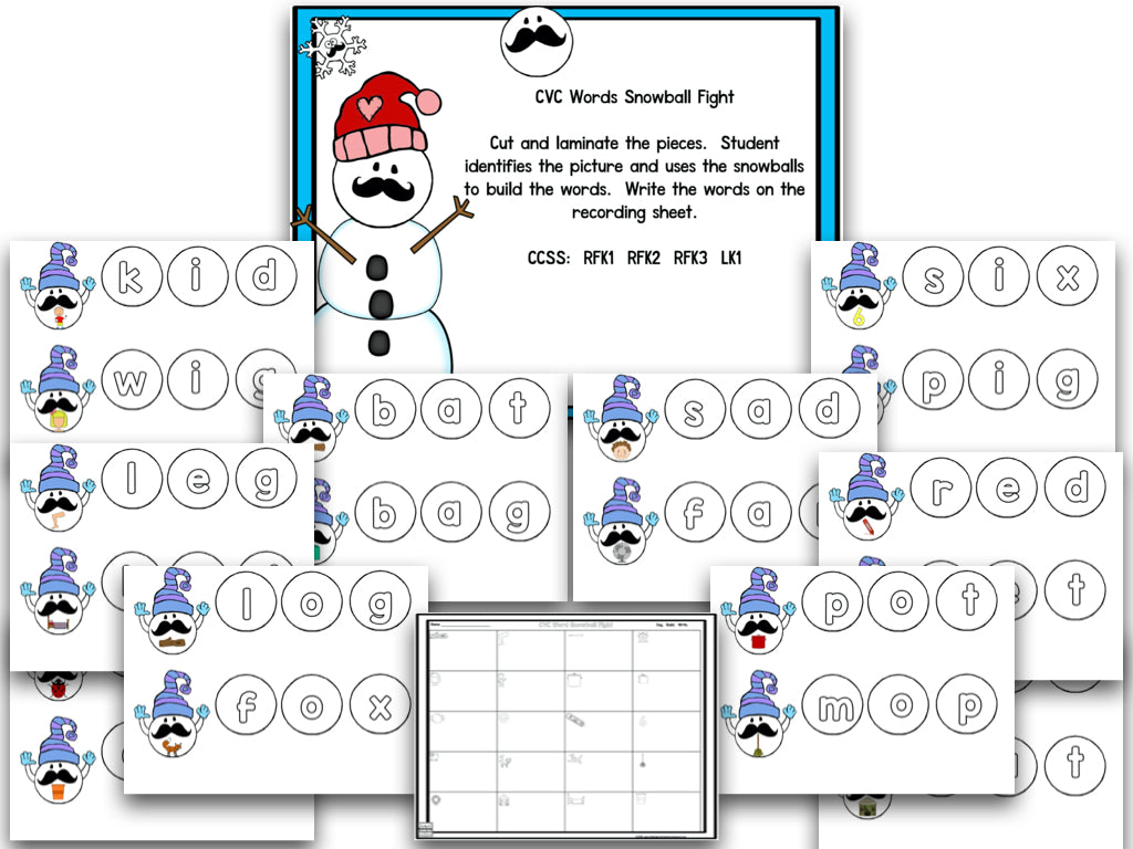 Stachin' in the Snow: Winter Math and Literacy Centers