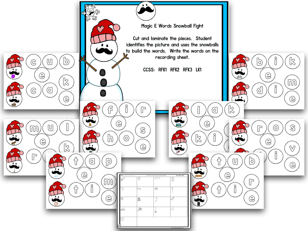 Stachin' in the Snow: Winter Math and Literacy Centers