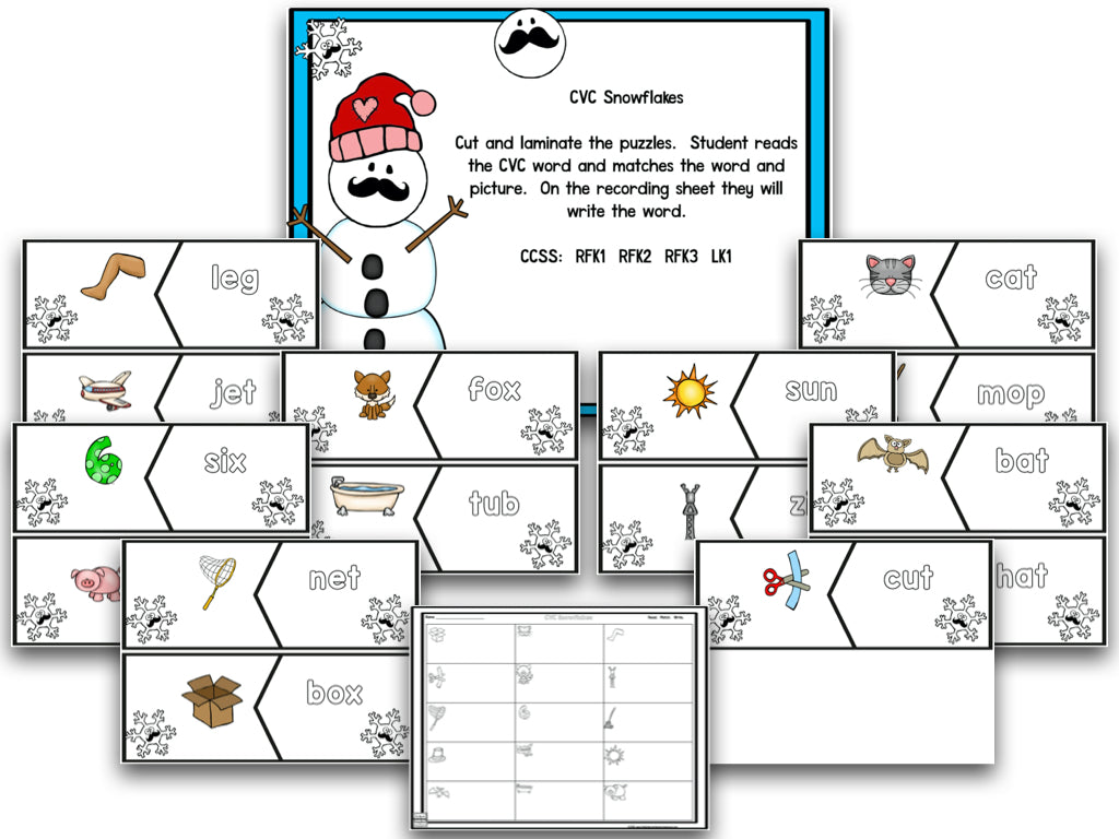 Stachin' in the Snow: Winter Math and Literacy Centers