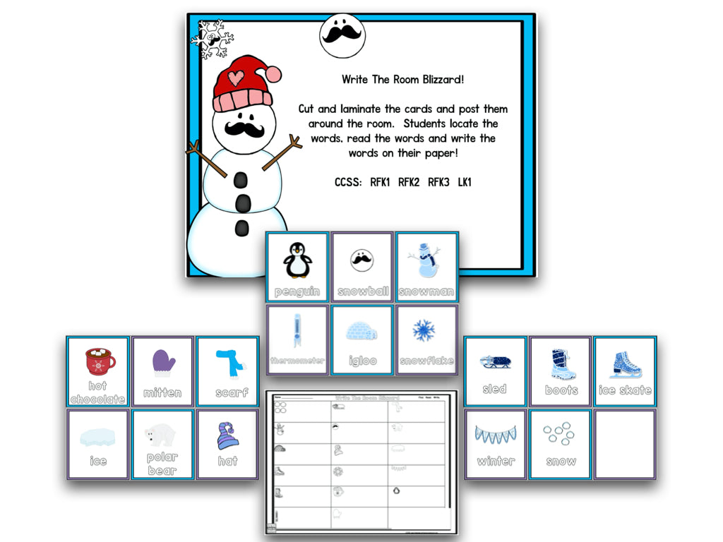 Stachin' in the Snow: Winter Math and Literacy Centers