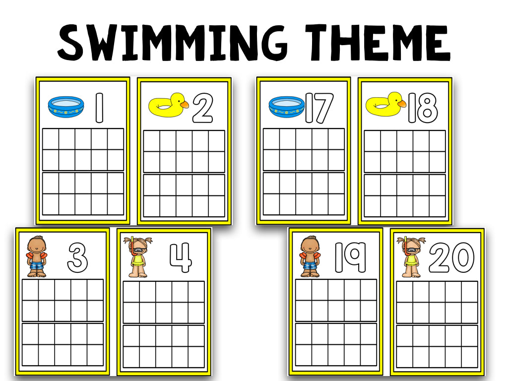 Summer Ten Frame Cards