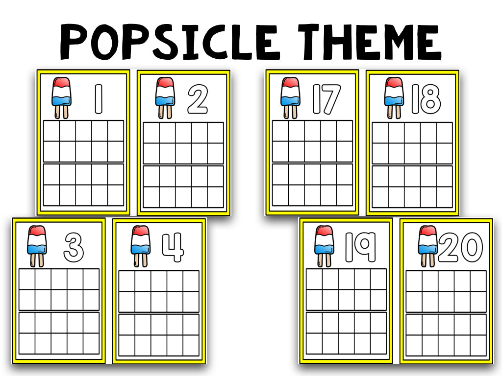 Summer Ten Frame Cards