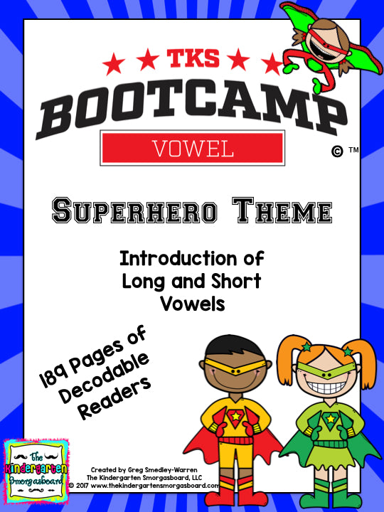 Vowel Bootcamp: Short and Long Vowels (Superhero Theme)