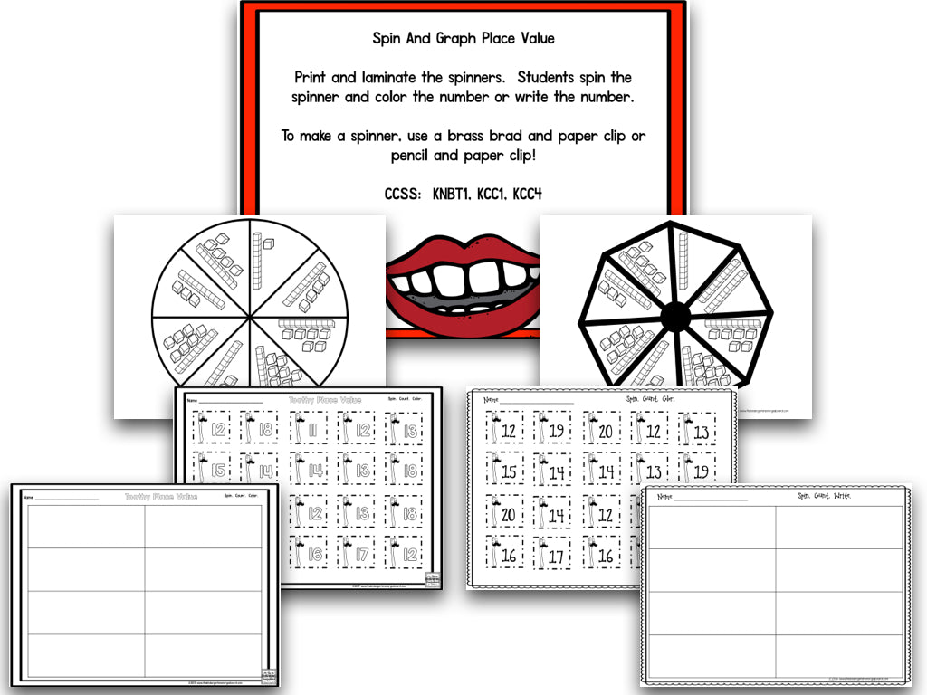 Using Math For Teeth Teeth! Math and Literacy Centers – The Kindergarten Smorgasboard Online ...