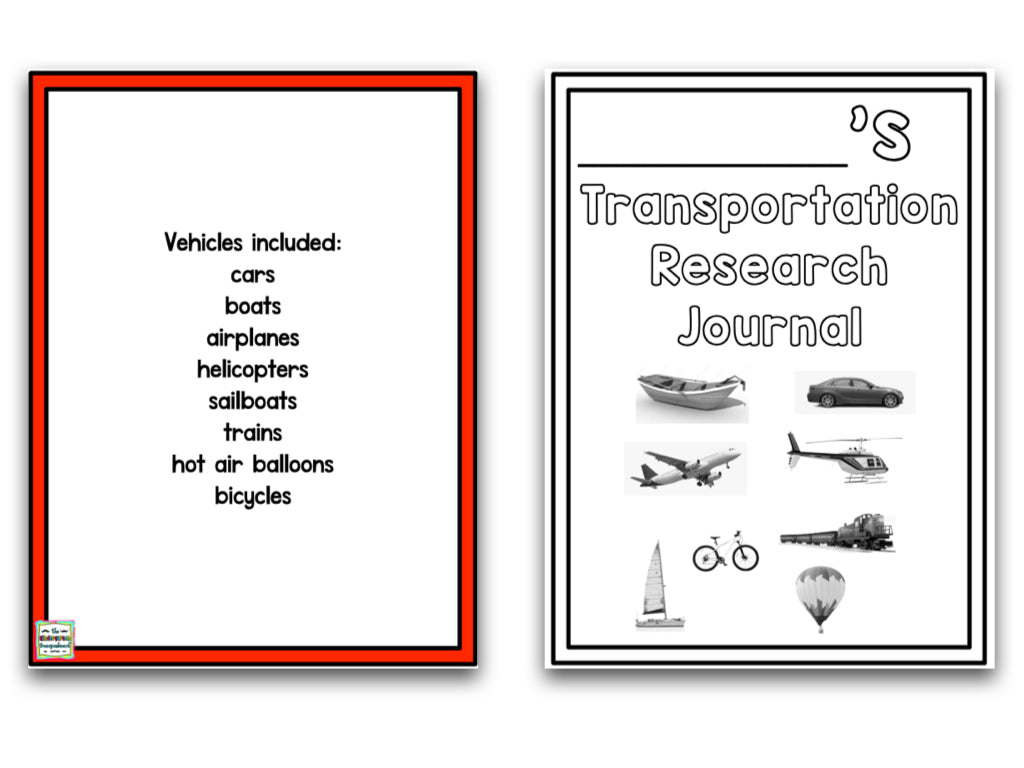 Transportation: A Research and Writing Project PLUS Centers!