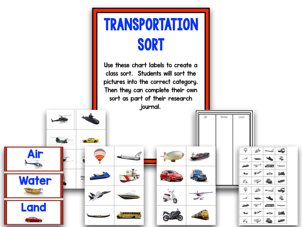 Transportation: A Research and Writing Project PLUS Centers!