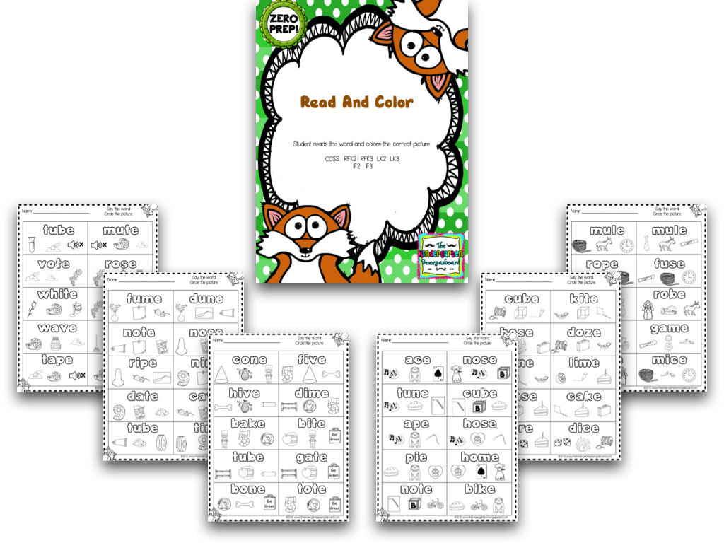 What Does the Fox Say? Zero-Prep CVC-E Practice Pages