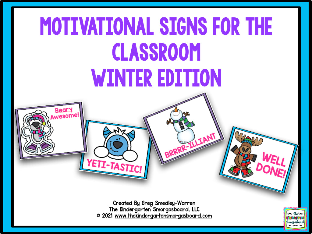 Motivational Signs Winter Theme