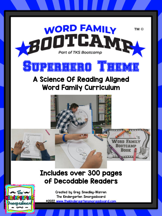 Word Family Bootcamp (Superhero Theme)