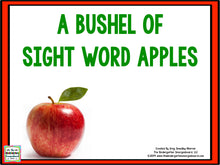 A Bushel Of Sight Word Apples