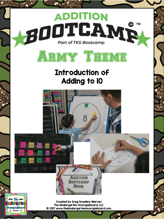 Addition Bootcamp: Adding to 10 (Army Theme)