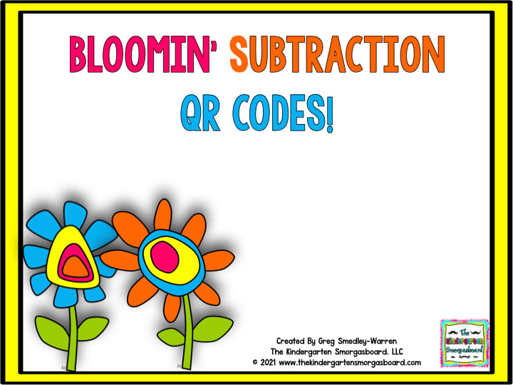 Bloomin' Subtraction QR Code FREEBIE!