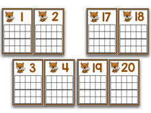 Forest Animal Ten Frame Cards