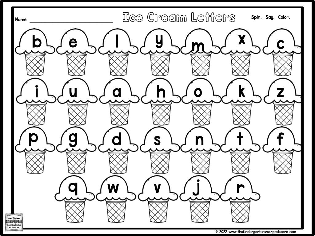 Ice Cream Letters & Sounds