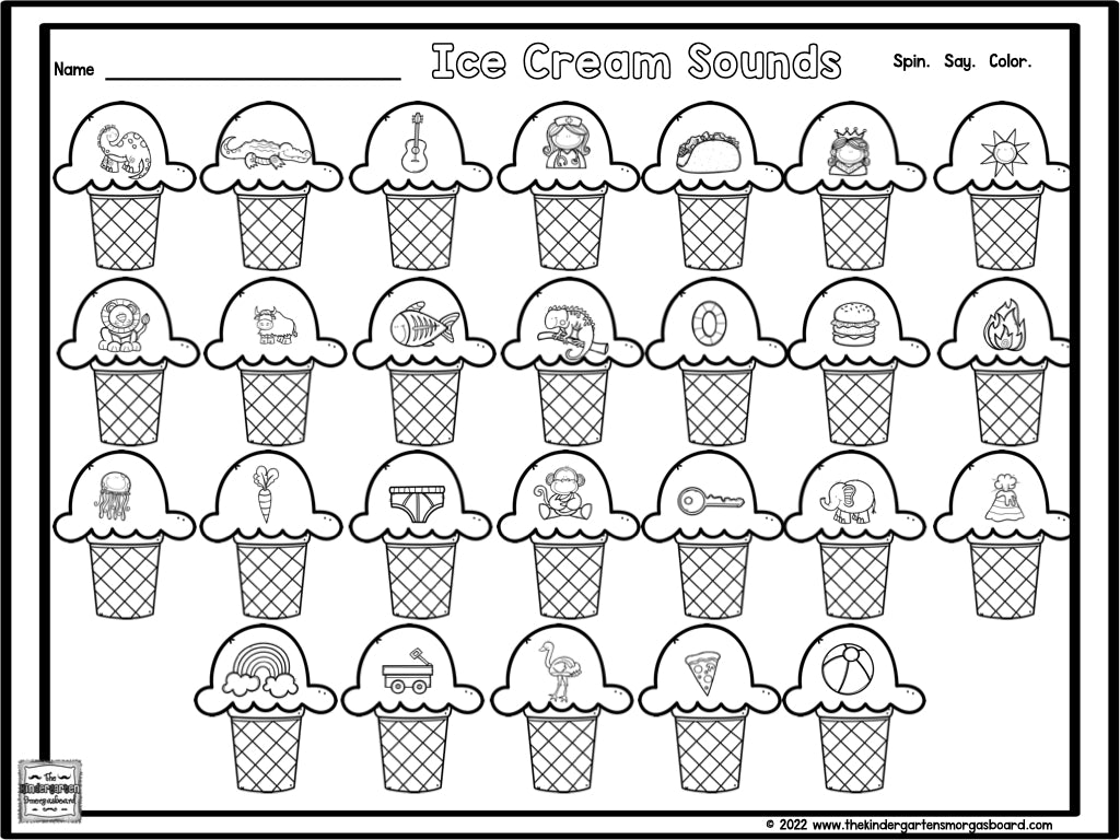 Ice Cream Letters & Sounds