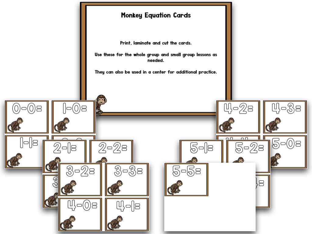 Math It Up! Subtracting Monkeys