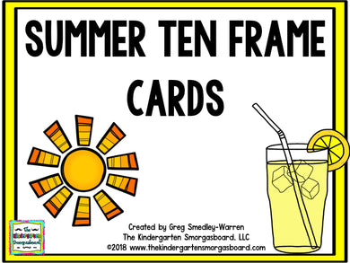 Summer Ten Frame Cards