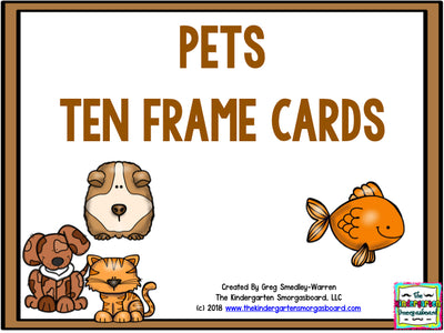 Pets Ten Frame Cards