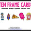 Ten Frame Cards - Popcorn, Pizza, Rockets & Astronauts