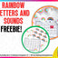 Rainbow Letters & Sounds Freebie