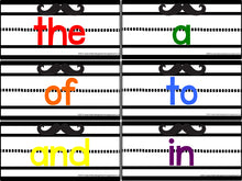 Colorful Sentence Strip Sight Words