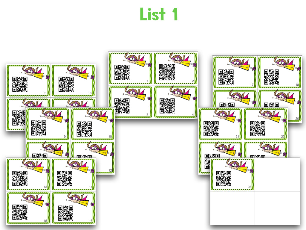 Sight Word Superheroes QR Codes!