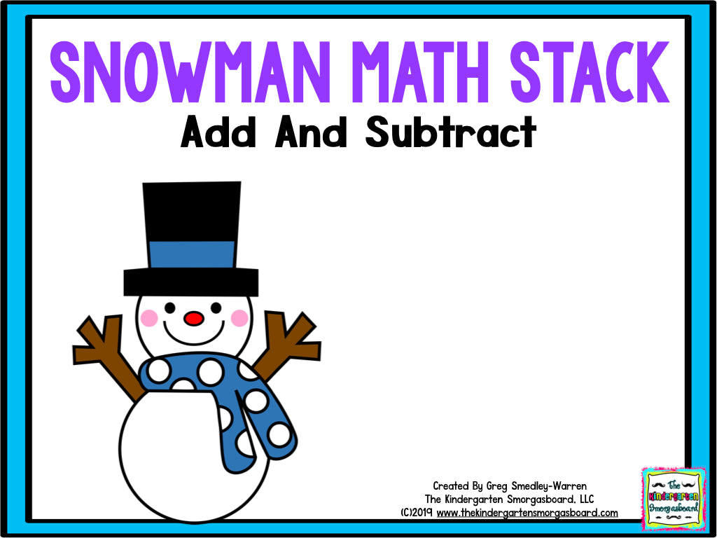 Snowman Math Stack - Add & Subtract