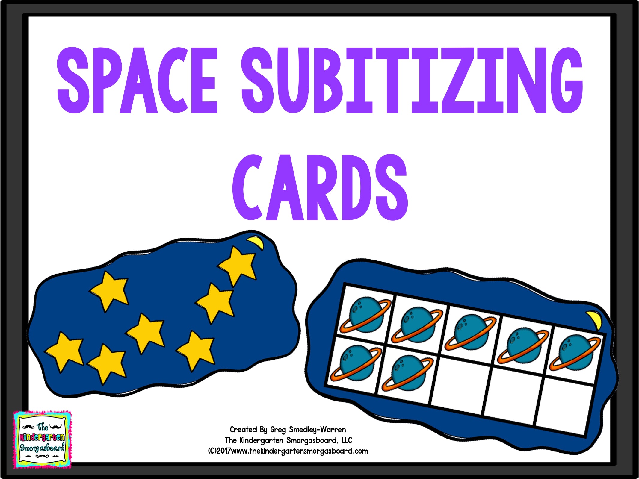Space Subtizing cards – The Kindergarten Smorgasboard Online Store