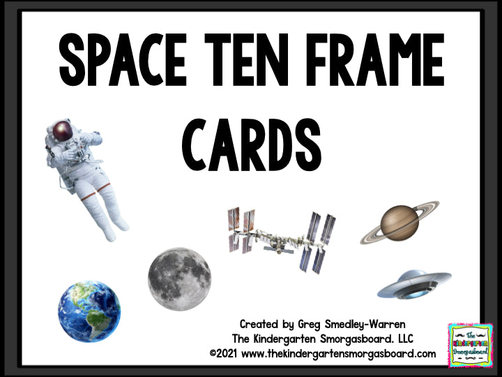 Space Ten Frame Cards