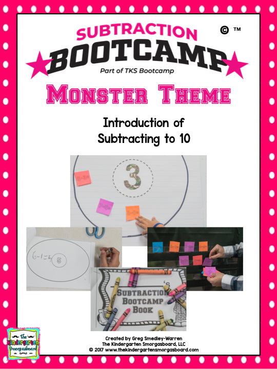 Subtraction Bootcamp: Subtracting to 10 (Monster Theme)