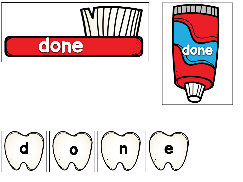 Toothbrush Sight Words