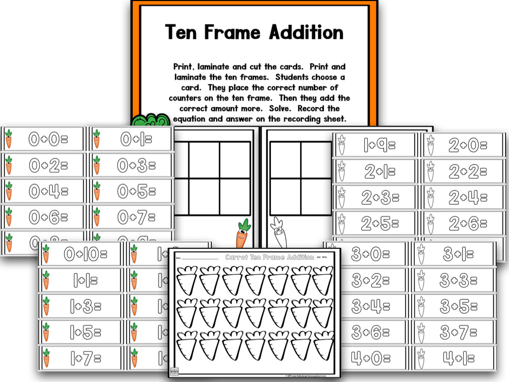 Tops and Bottoms: Carrot Math and Literacy Centers