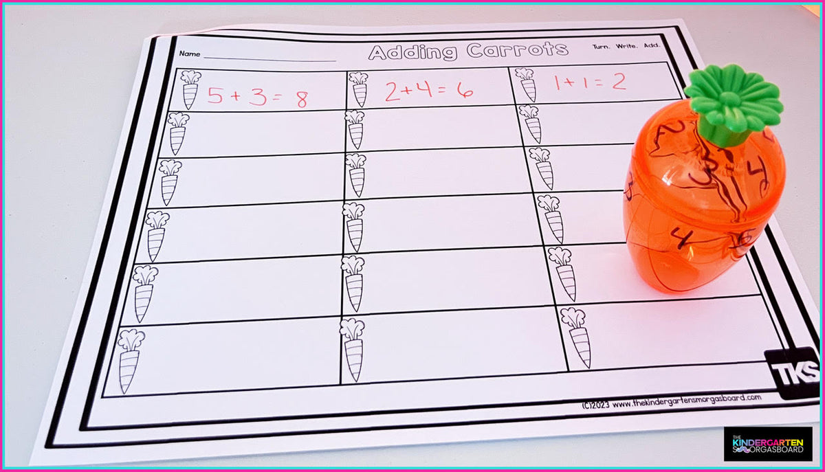 Carrot Math Freebie – The Kindergarten Smorgasboard Online Store