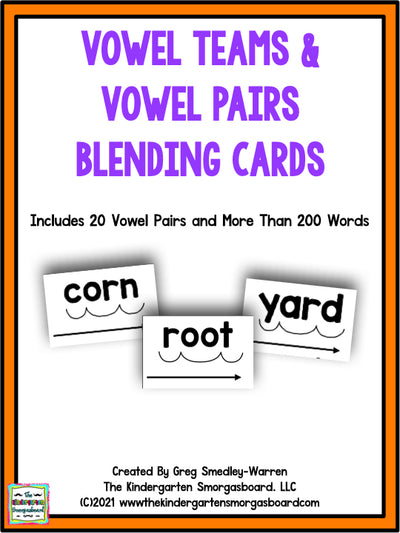 Vowel teams & Vowel Pairs Blending Cards