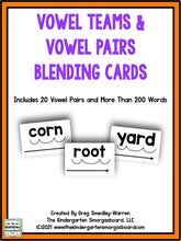 Vowel teams & Vowel Pairs Blending Cards