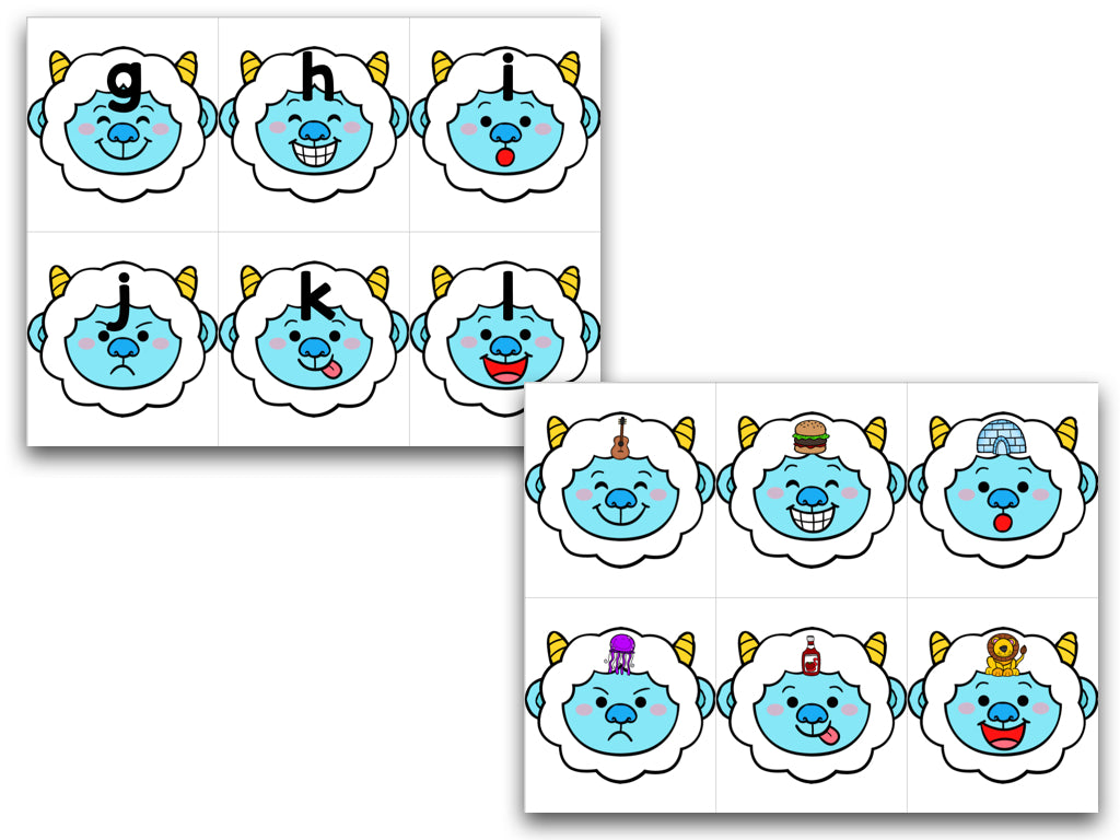 Yeti Emoji Letters and Sounds